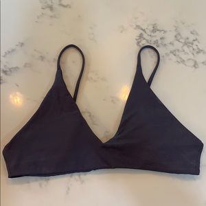 Midori dark gray bikini top